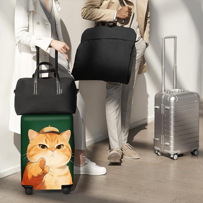ANNA QUEEN Funny Cat Luggage Cover, Cute Cartoon Stretchable Suitcase Protector - Image 8