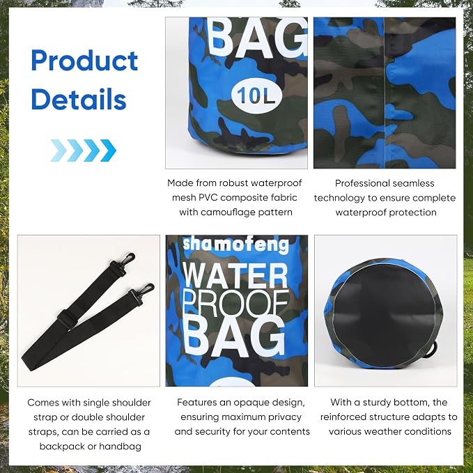 Waterproof Dry Bag 5L/10L/15L/20L/30L Roll Top Dry Storage Backpack - Image 5
