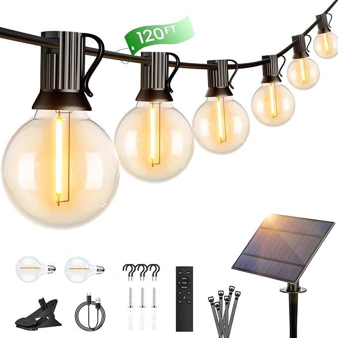 OHLUX 120FT Solar String Lights Outdoor by OHLUX-YourIndoorOutdoorSpaceLightingPartner