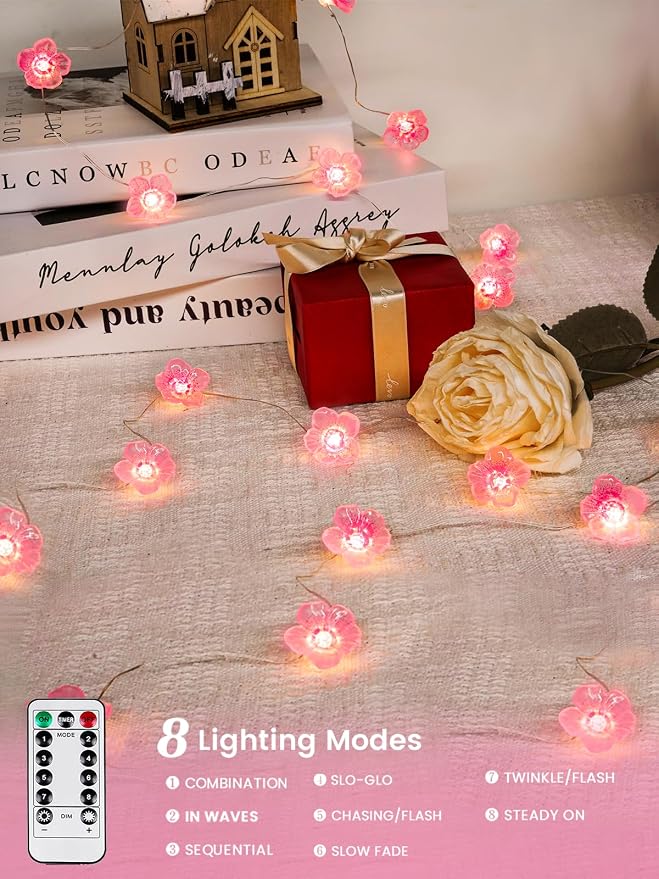 Cherry Blossom Flower String Lights - Image 2