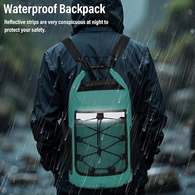 Pimoys Dry Bag, 25L Waterproof Backpack, Dry Bags Kayak - Image 6