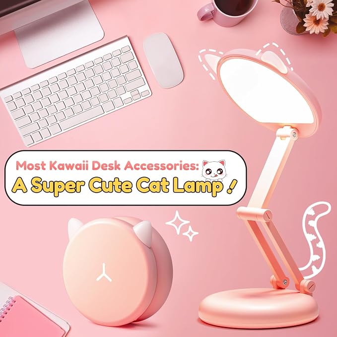 One Fire Cute Desk Lamp Pink Dorm Lamps - Image 5