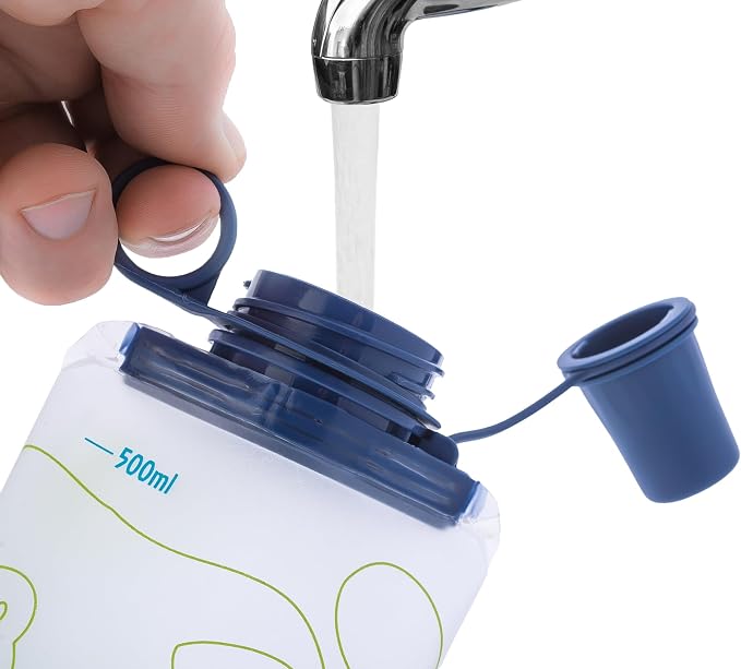 Aquabend Collapsible Soft Water Bottle Leakproof Bite Valve Reusable BPA-Free - Image 5