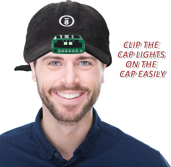 Mudder LED Clip on Cap Lights USB Rechargeable Cap Flashlight Clip Waterproof - Image 6