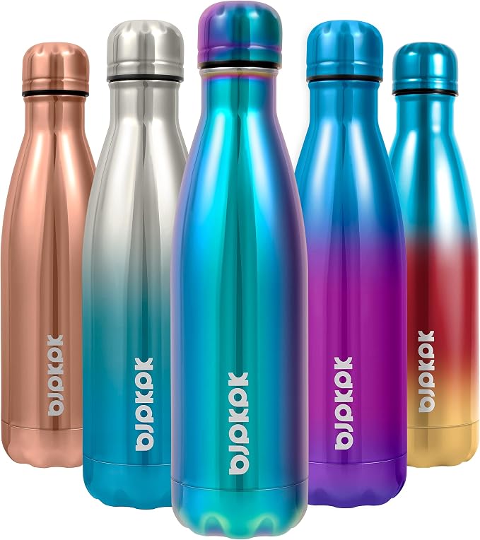 BJPKPK 17oz Insulated Stainless Steel Water Bottles, Sports Water Bottles Keep by BJPKPK