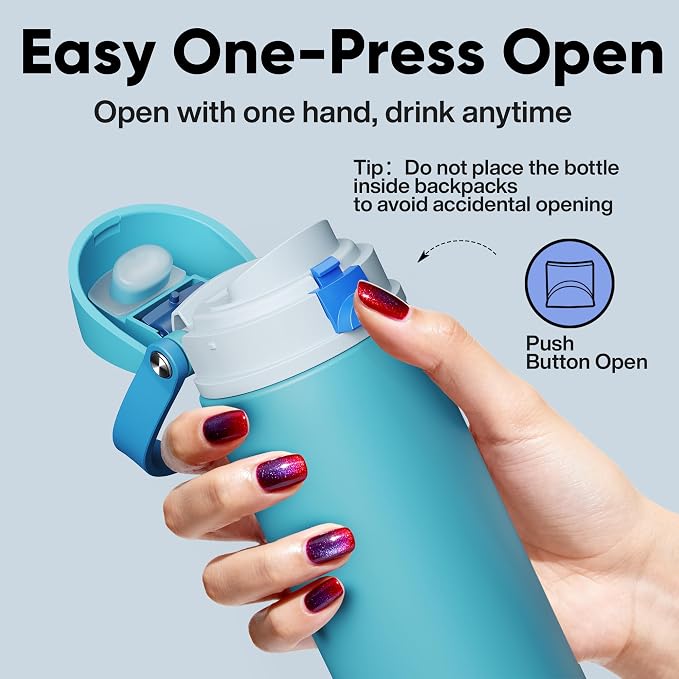 Insulated Water Bottle with Straw - Image 5