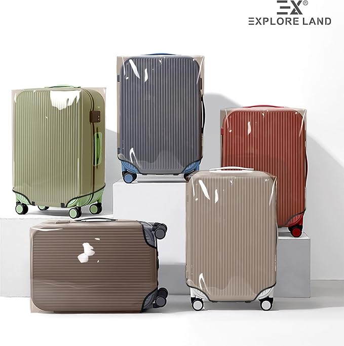 Explore Land Clear Luggage Cover Tough Protector Fits - Image 2