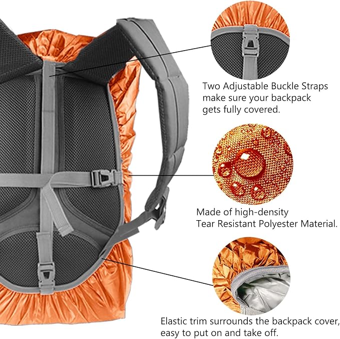 Frelaxy Waterproof Backpack Rain Cover, 10000mm Waterproof Level, Upgraded - Image 4