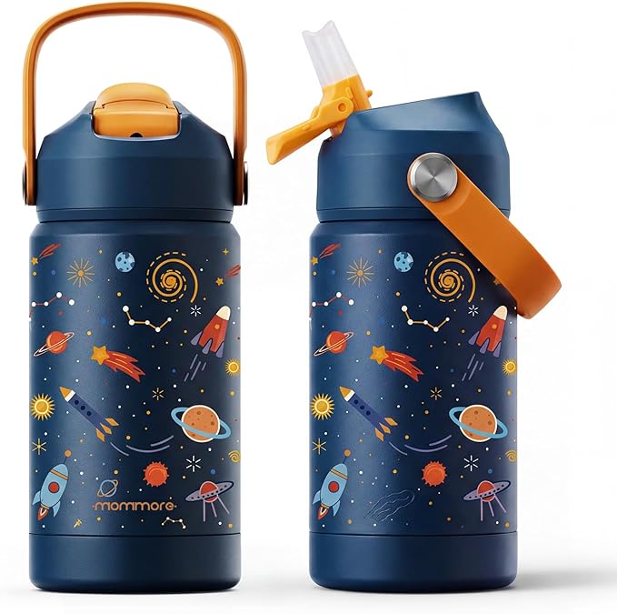 Mommore Kids Water Bottle 12 oz, Insulated Stainless Steel Water Bottle by mommore
