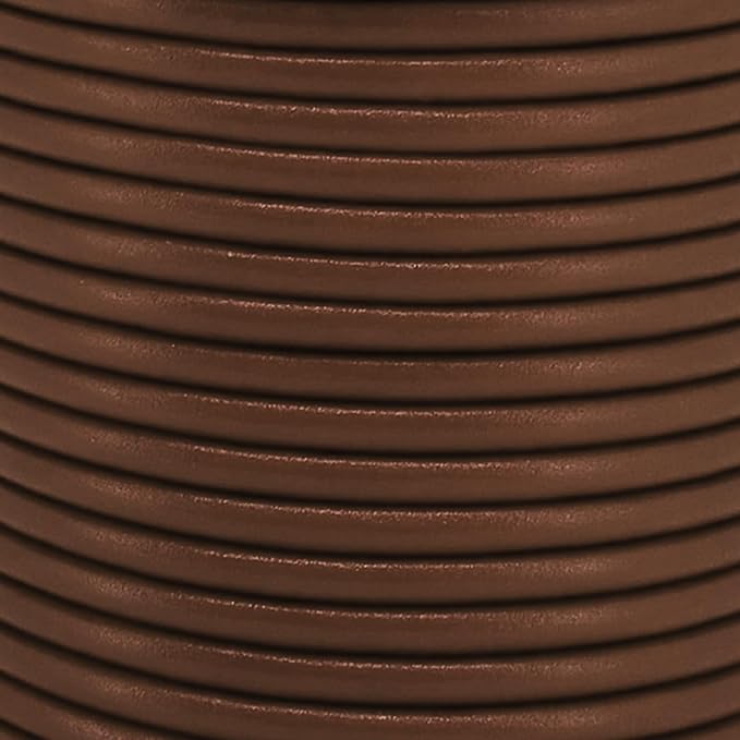 Mandala Crafts Round Cowhide Genuine Brown Leather Cord - Image 3