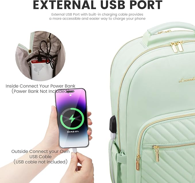 LOVEVOOK Laptop Backpack for Women 15.6 inch, Cute Womens Travel Backpack Purse - Image 5
