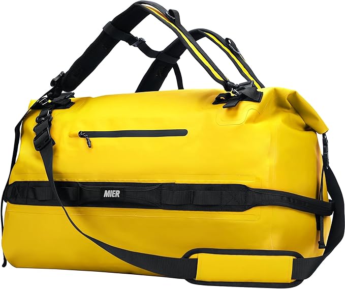 MIER Waterproof Duffel Bag Motorcycle Dry Bag Backpack Large Roll-Top Heavy by MIER