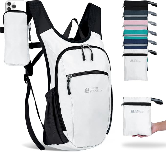 Hiking Backpack 10L/15L Small Daypack Lightweight Packable Travel Foldable by HIGHEXPERIENCE
