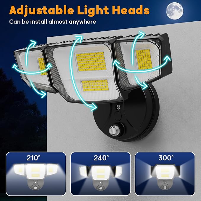 Abovizo 90W Flood Lights Outdoor, 10000LM Dusk to Dawn Outdoor Lighting - Image 7