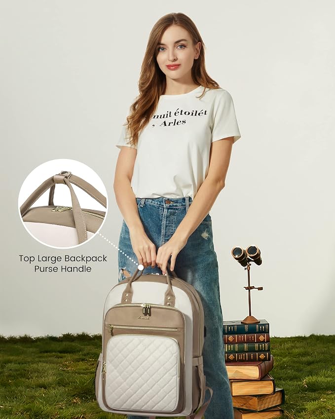 LOVEVOOK Laptop Backpack Purse for Women, Water Resistant Lightweight Daypacks - Image 7