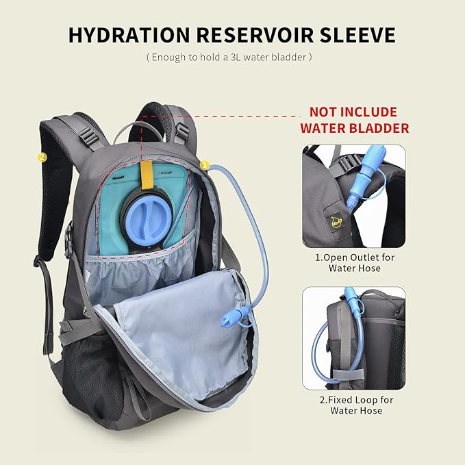 SKYSPER Hiking Backpack for Men Women, 35L Travel Backpack Waterproof Camping - Image 4