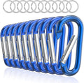 sprookber 3" Aluminum Carabiner D Ring, Caribeener Clips, Spring Snap Hook by Sprookber