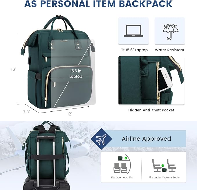 LOVEVOOK College Laptop Backpack, 15.6 Inch Travel Backpack - Image 5
