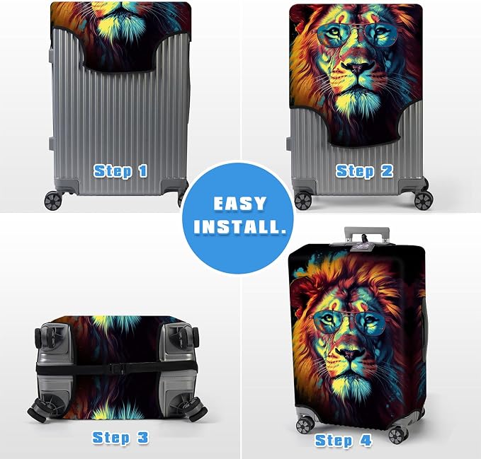Luggage Cover Protector for 22-24 Inch Suitcases, TSA Approved Elastic Travel - Image 6