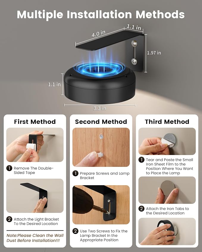 Picture Lights for Wall, Wireless 2000mAh Rechargeable Magnetic LED Puck Lights - Image 9