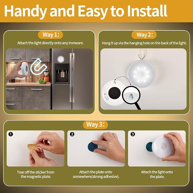 RGB LED Rechargeable Motion Sensor Night Light - Image 6