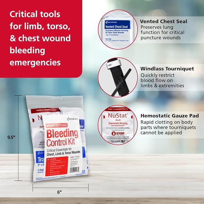First Aid Only 91137 Critical Essentials Bleeding Control Kit - Image 3