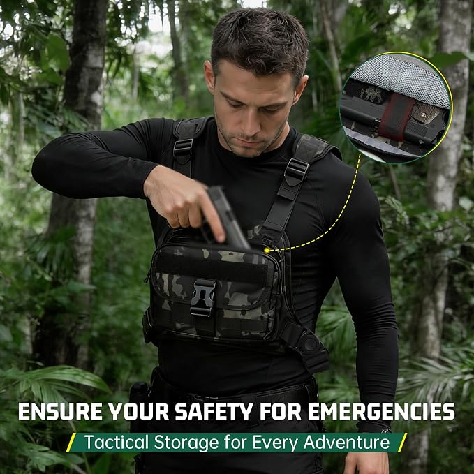 RAINSMORE Hydration Vest with 2L Water Bladder Lightweight Reflective Chest Pack - Image 2