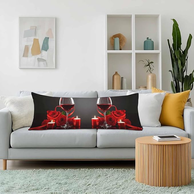 Decorative Home Body Pillow Covers Wine - Image 2