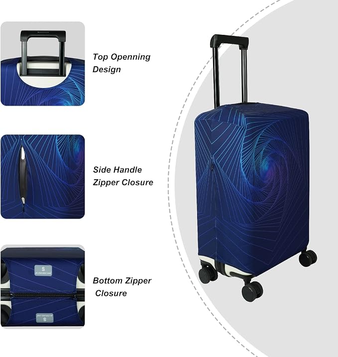 Explore Land Travel Luggage Cover Suitcase Protector Fits 23-26 Inch Case - Image 3