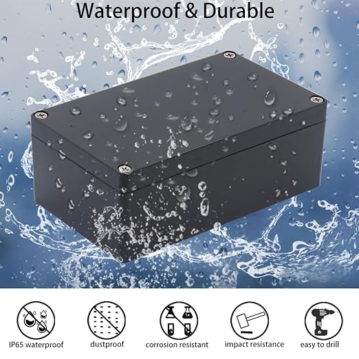 1 Pack Project Box IP65 Waterproof Junction Box ABS Plastic Black Electrical - Image 6