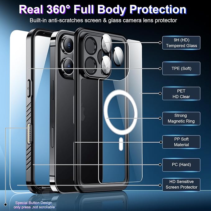 2025 New Designed for iPhone 16 Pro Case Waterproof, Phone Case for iPhone 16 - Image 6