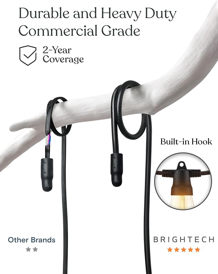 Brightech 104 FT Ambience Pro Solar Powered Outdoor LED String Lights - Image 4