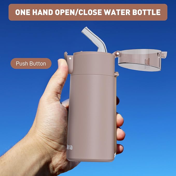 5oz Small Water Bottles with Straw, Mini Water Bottle with One-Hand Open Design - Image 5