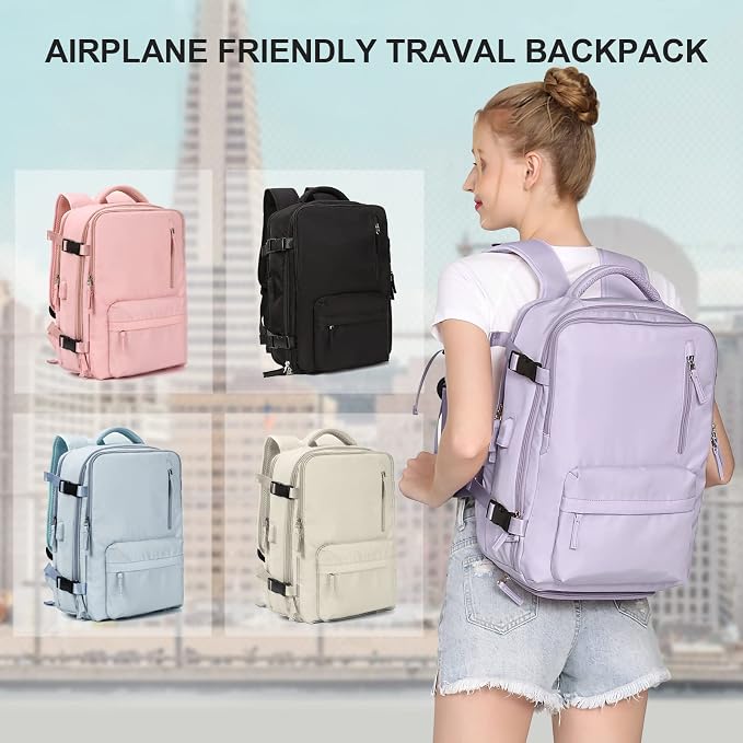 WONHOX Large Travel Backpack Carry on Flight Approved Laptop Work Business - Image 8