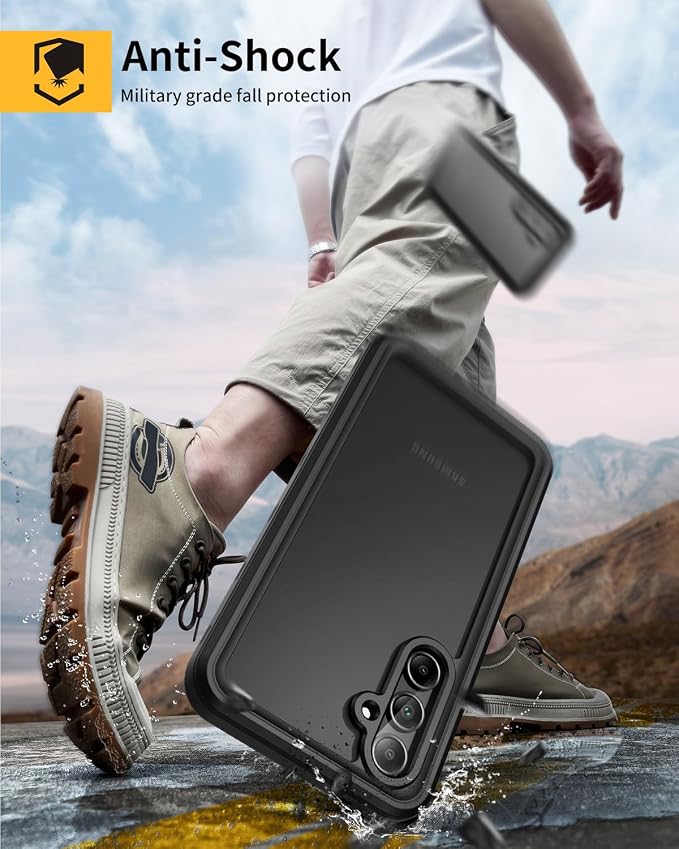 Lanhiem for Samsung Galaxy A35 5G Case, IP68 Waterproof Dustproof, Built-in - Image 4