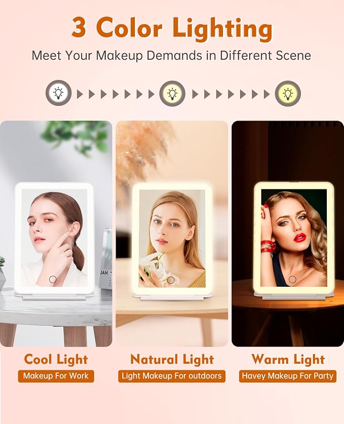 FUNTOUCH Rechargeable Travel Makeup Mirror - Image 5
