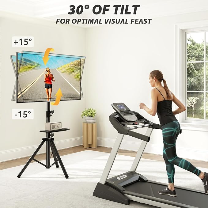 TVON TV Tripod Stand with Shelf - Image 3