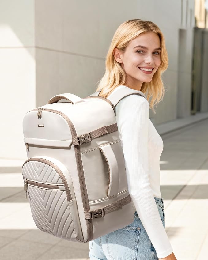 LOVEVOOK 50L Travel Backpack for Women Men, TSA Personal Item Travel Bag Fits - Image 2