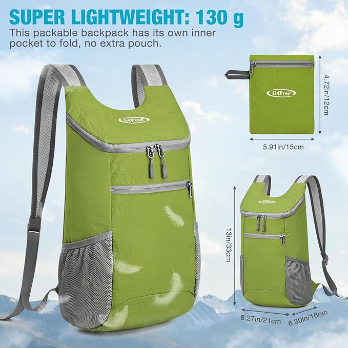 G4Free Lightweight Packable Hiking Backpack - Image 4