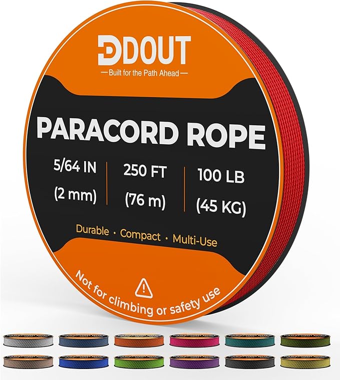 DDOUT 2mm Paracord 100lb, Thin Micro Paracord Rope, DIY Projects, Camping & by DDOUTOutdoor