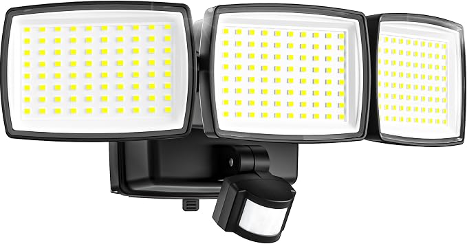 Battery Powered Motion Sensor Outdoor Lights, 1500LM Flood Lights IP65 by AIXPI