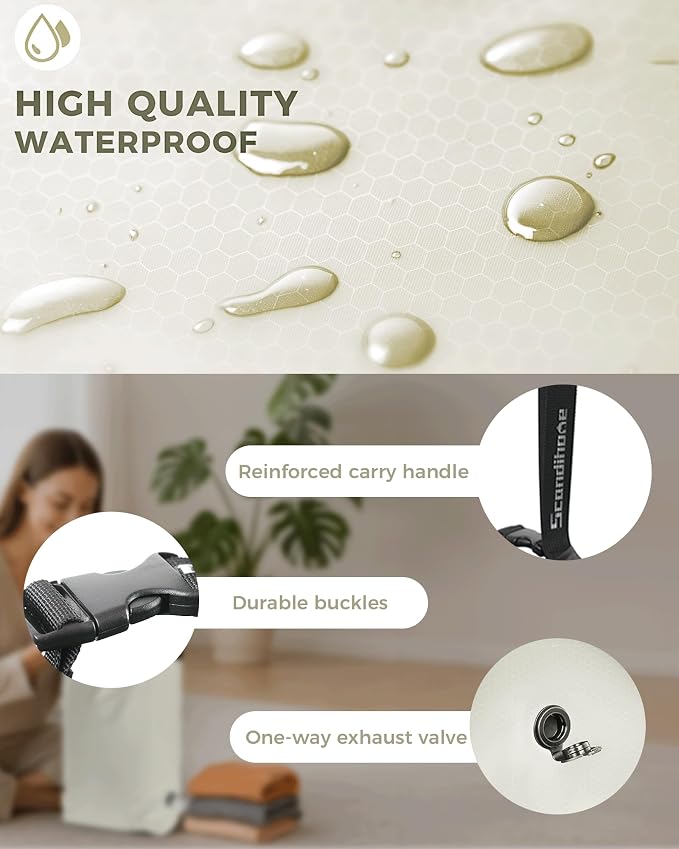 Travel Laundry Bag, Pump Free Vacuum Storage Bag Reusable Compression Dirty - Image 6
