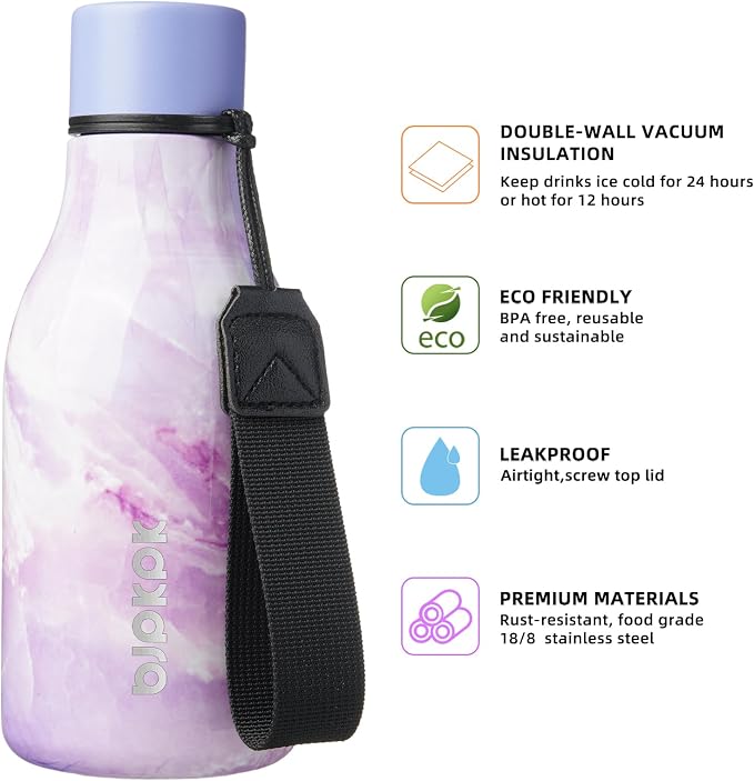 BJPKPK Insulated Water Bottles, 12oz Stainless Steel Metal Water Bottle - Image 2