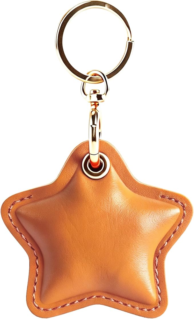 Leather Charm Keychain Holder Case Compatible by BORKUANA