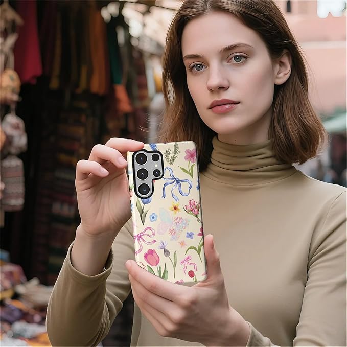for Samsung Galaxy S25 Ultra Case, HL2 Aesthetic Flower Preppy Collage Hybrid 2 - Image 5