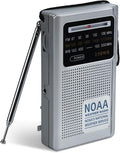 NOAA Weather Radio Portable Radio, Best Reception, AM FM Transistor Radio by TTAOMI
