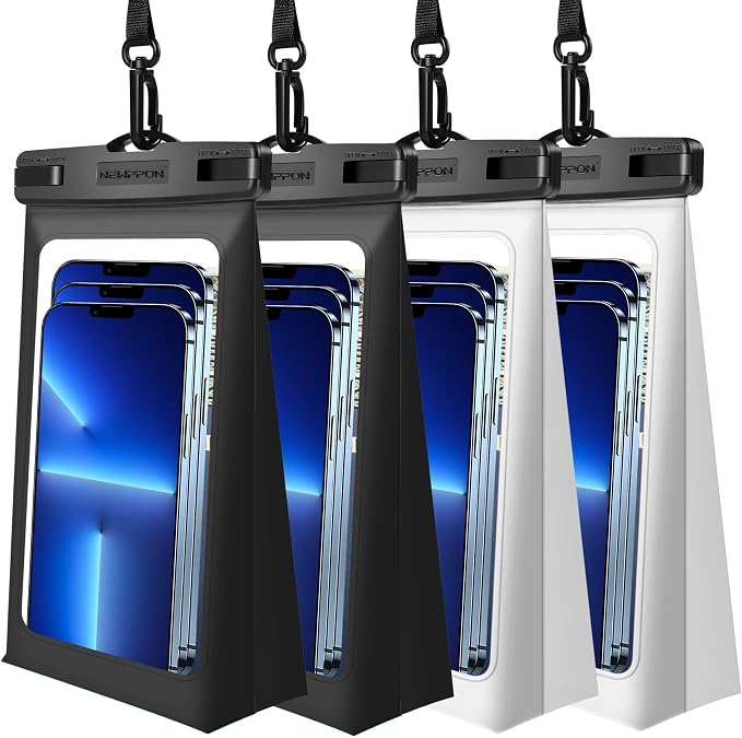 4 Pack Floating Waterproof Phone Pouch by Newppon