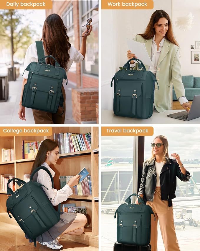 LOVEVOOK Laptop Backpack for Women Work Travel Backpack Purse, Nurse Bags - Image 9
