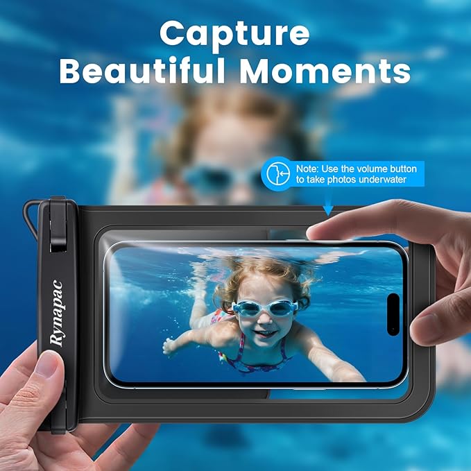 Rynapac IPX8 Waterproof Phone Pouch 2 Pack, Double Space Waterproof Phone Case - Image 3
