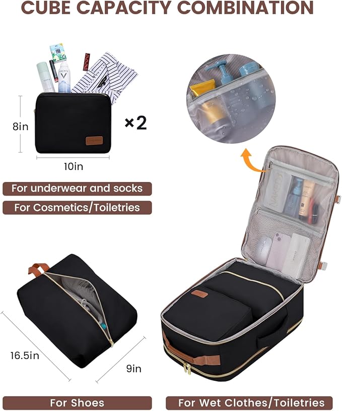LOVEVOOK 40L Travel Backpack for Women & Men, Airline Approved Carry On Luggage - Image 5